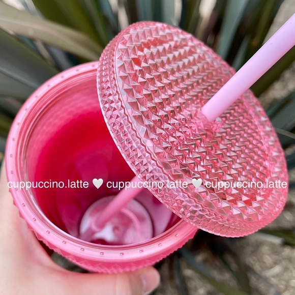 💗NWT SET❤️Starbucks Holiday 2022 Pink Blush ‘Waxberry’ Ombre Bling Studded Cups - Picture 12 of 13